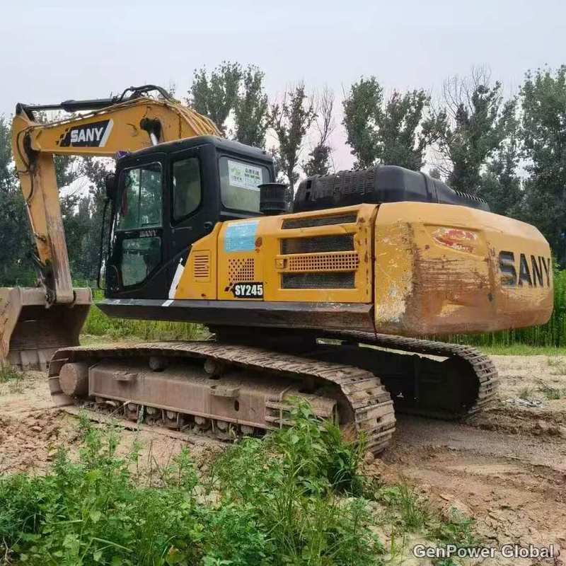 Used SANY SY245 excavator at GenPower Global yard - Hebei, China