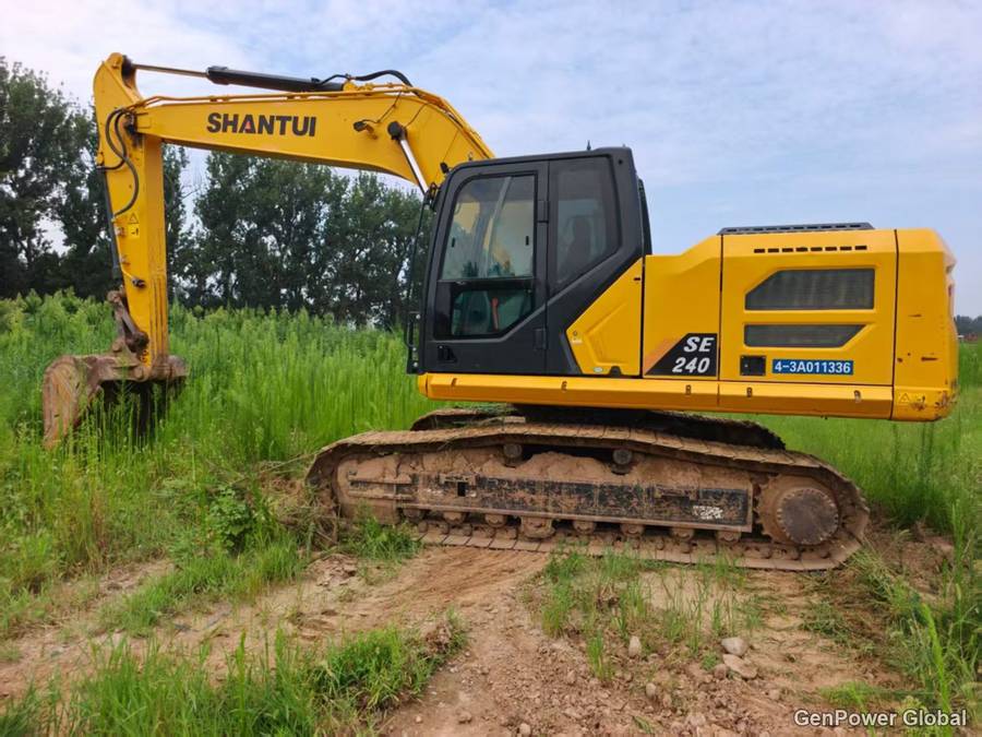 Used Shantui SE240 excavator at GenPower Global yard - Hebei, China