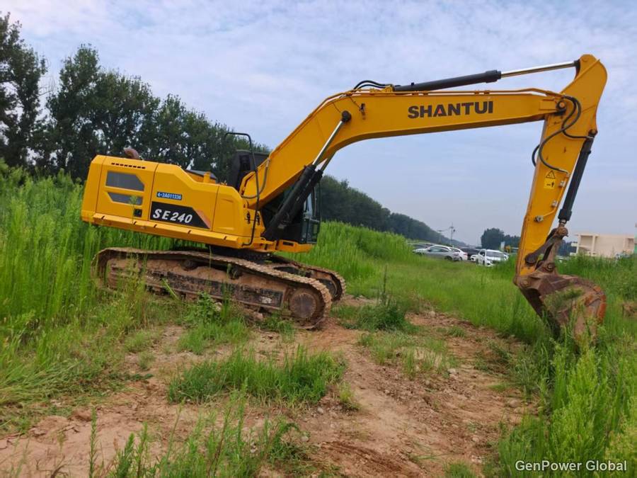 Used Shantui SE240 excavator at GenPower Global yard - Hebei, China